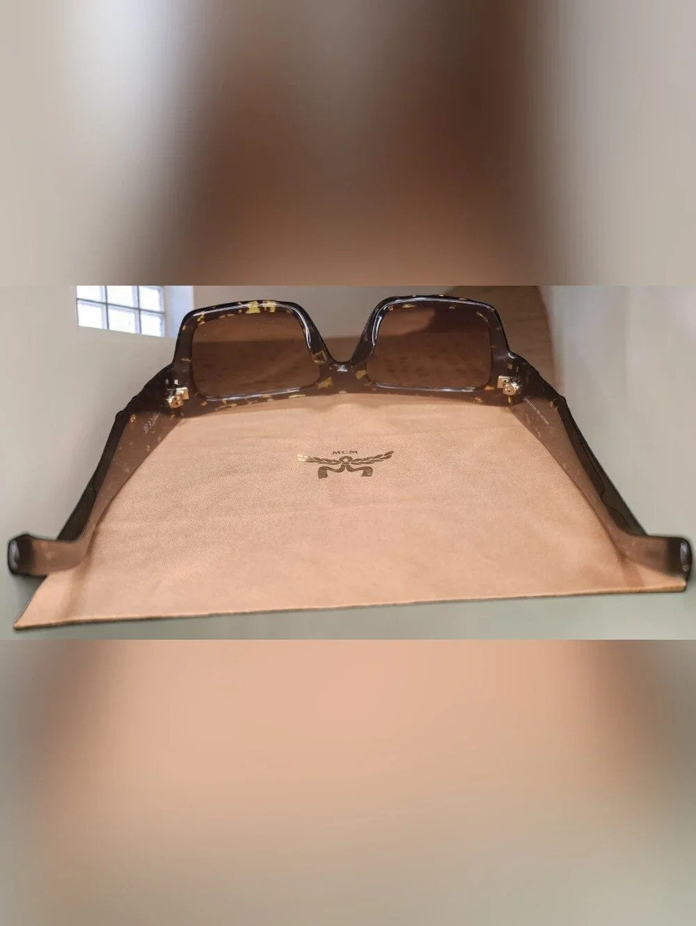 Authentic MCM Leather Crossbody Sunglasses Case Set Model MW0014